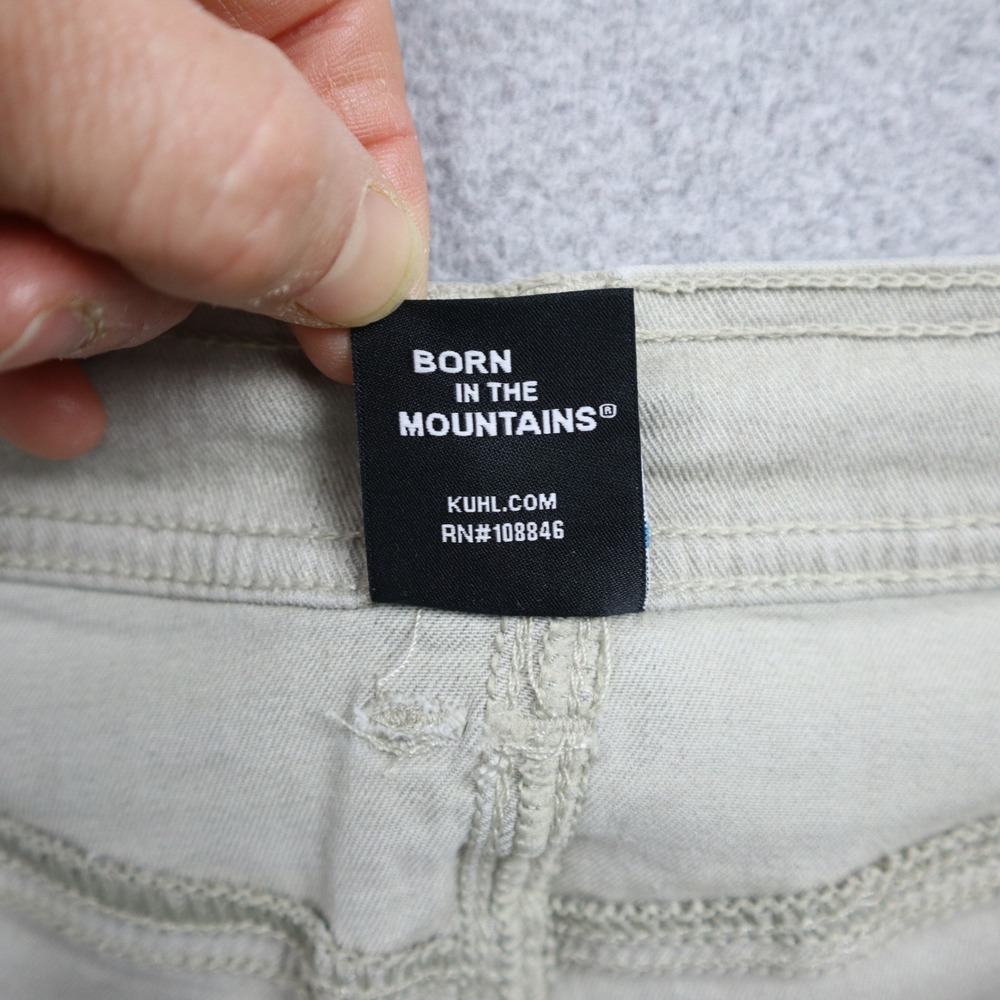 Kuhl Pants Womens 2 Reg Wide Leg Tan Linen Blend Cropped Outdoor Casual Gorpcore - Picture 11 of 13